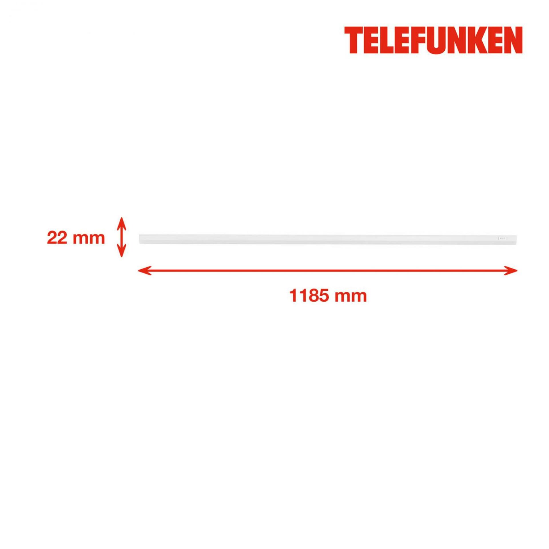 BRILONER TELEFUNKEN CCT skříňkové svítidlo, 118,5 cm, 14 W, 1400 lm, bílé TF 204906TF