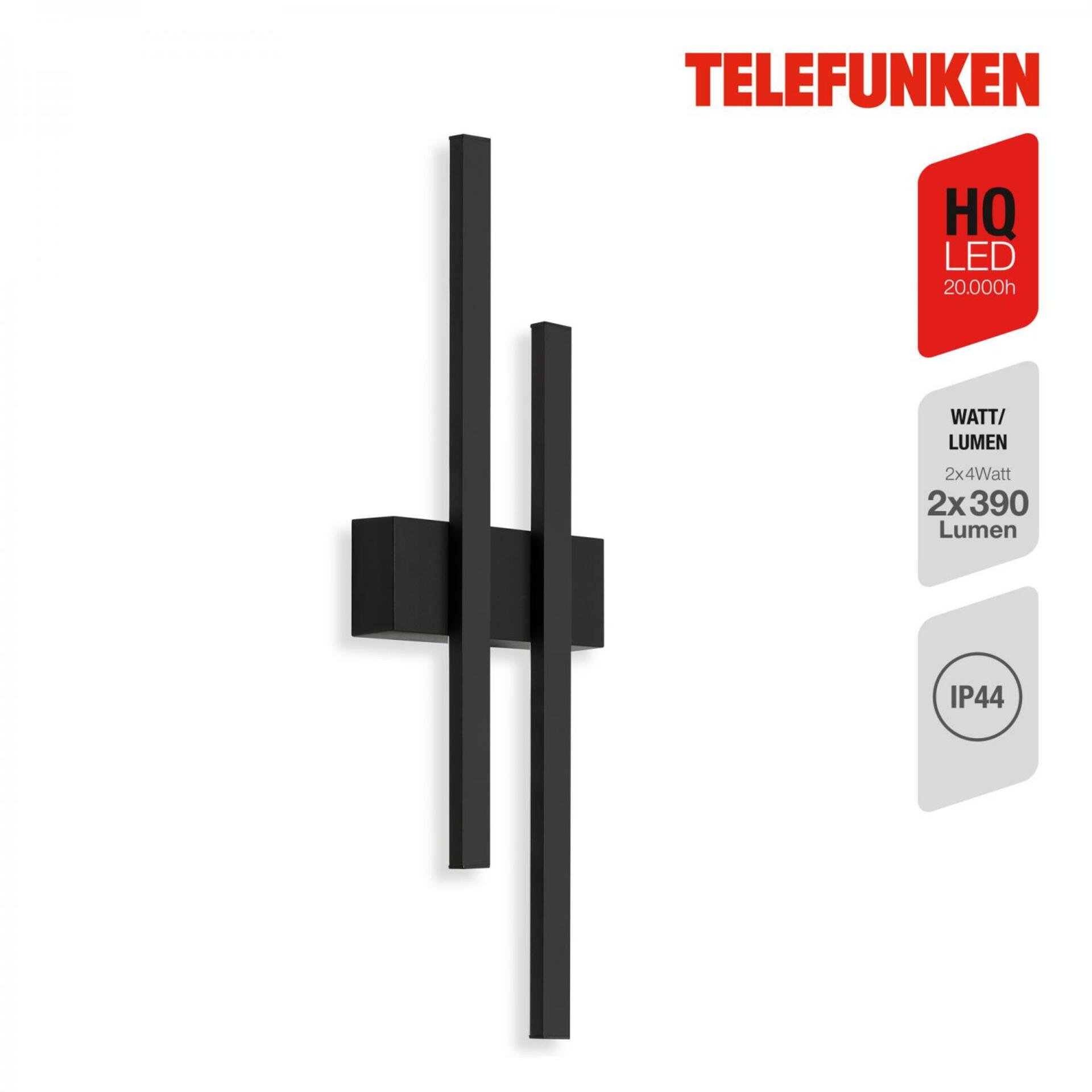 BRILONER TELEFUNKEN LED venkovní svítidlo 47 cm 2x8W 780lm černá TF 313205TF