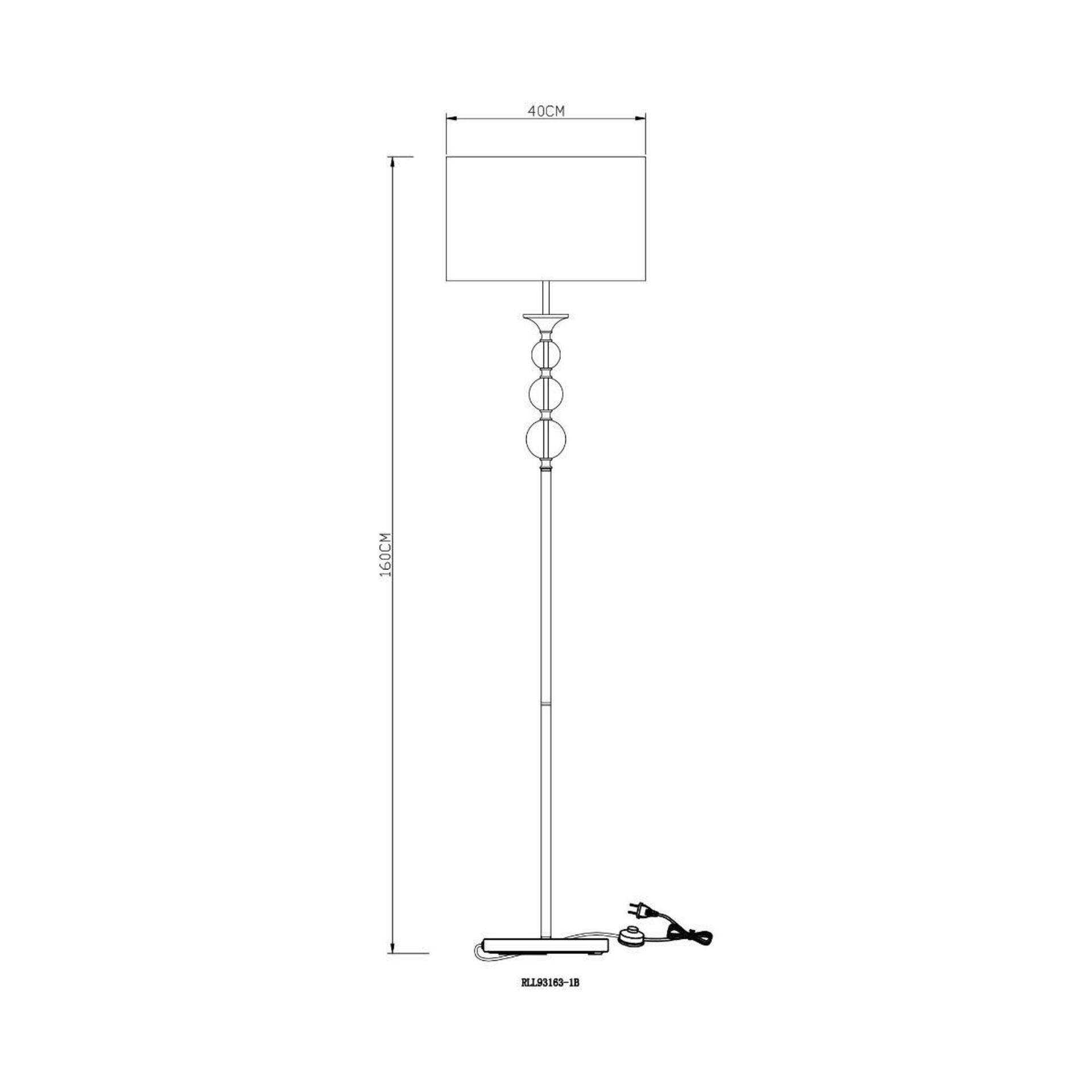 ZUMALINE Stojací lampa REA RLL93163-1B