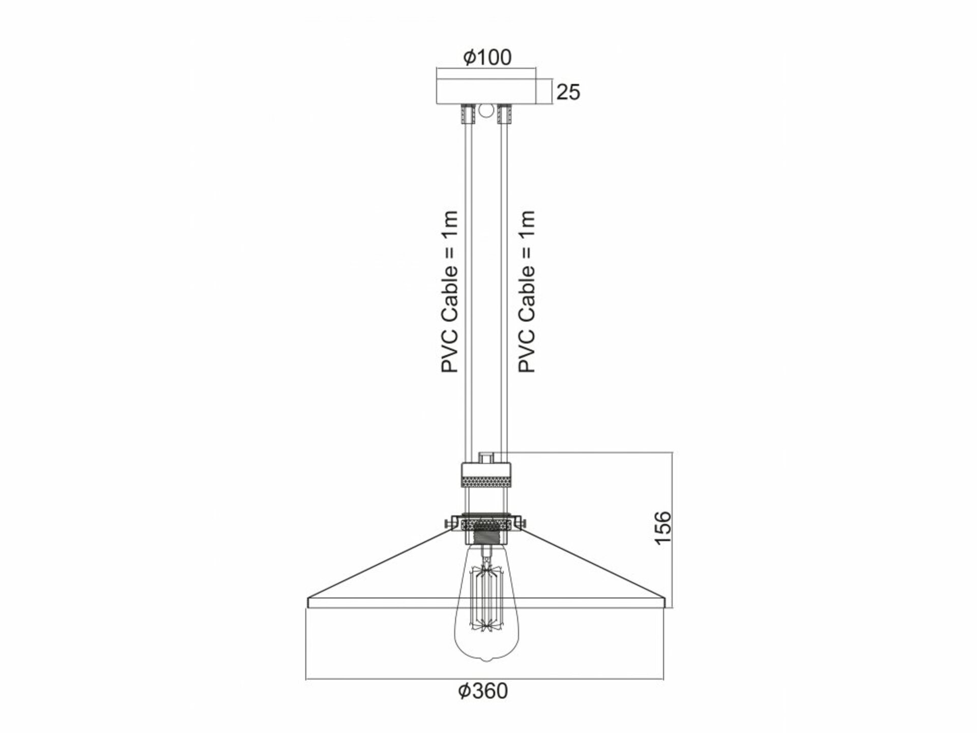 ACA Lighting Vintage závěsné svítidlo KS12882CB