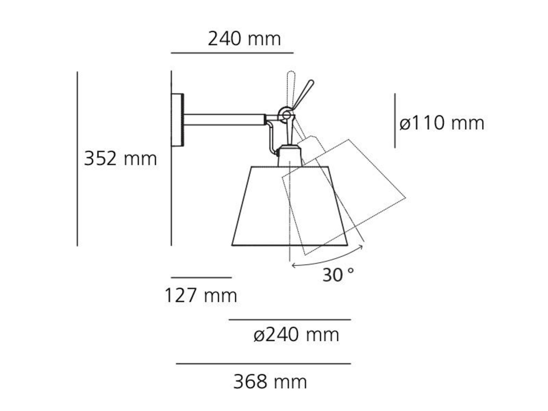 Artemide TOLOMEO nást. těleso pro stínítko pr. 240 bez stínítka 1184010A