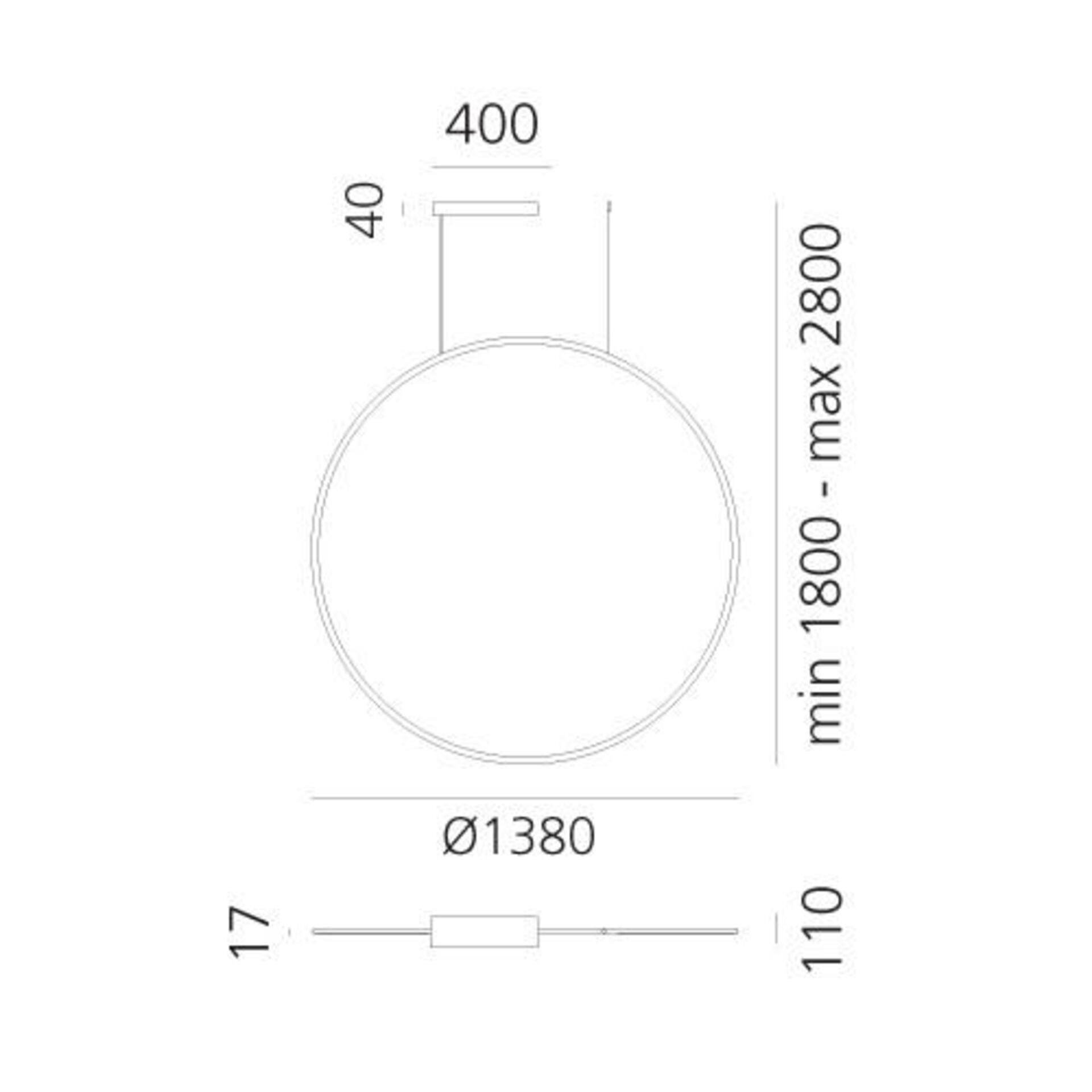 Artemide Discovery vertikální 140 - černá - TW 1994230A