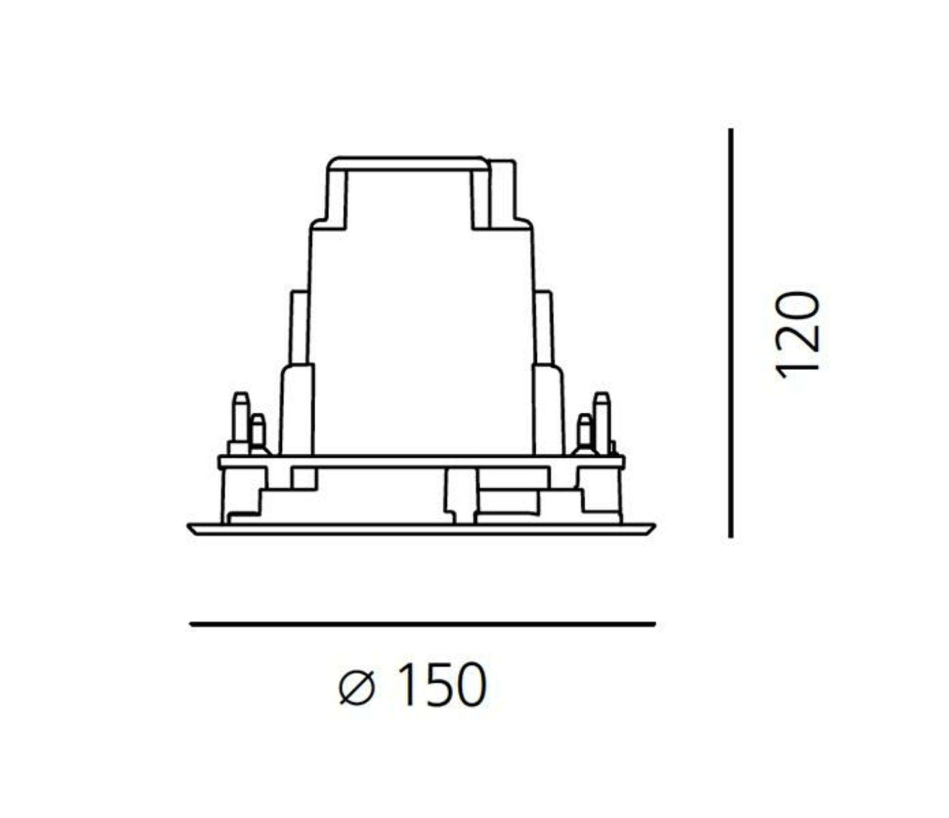 Artemide Ego 150 downlight kruh 38d 3000K Inox IK09 T4084WFLW00