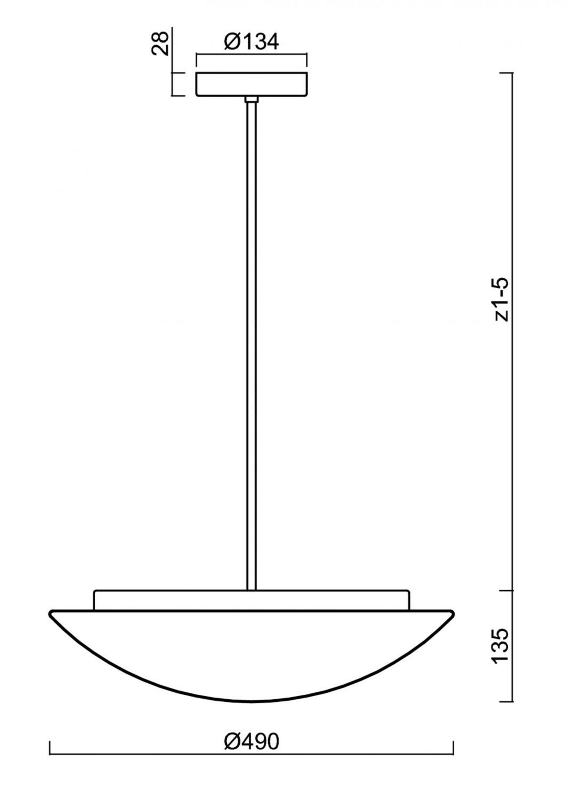 OSMONT 60491 AURA P5 závěsné skleněné svítidlo bílá IP40 3000 K 27W LED