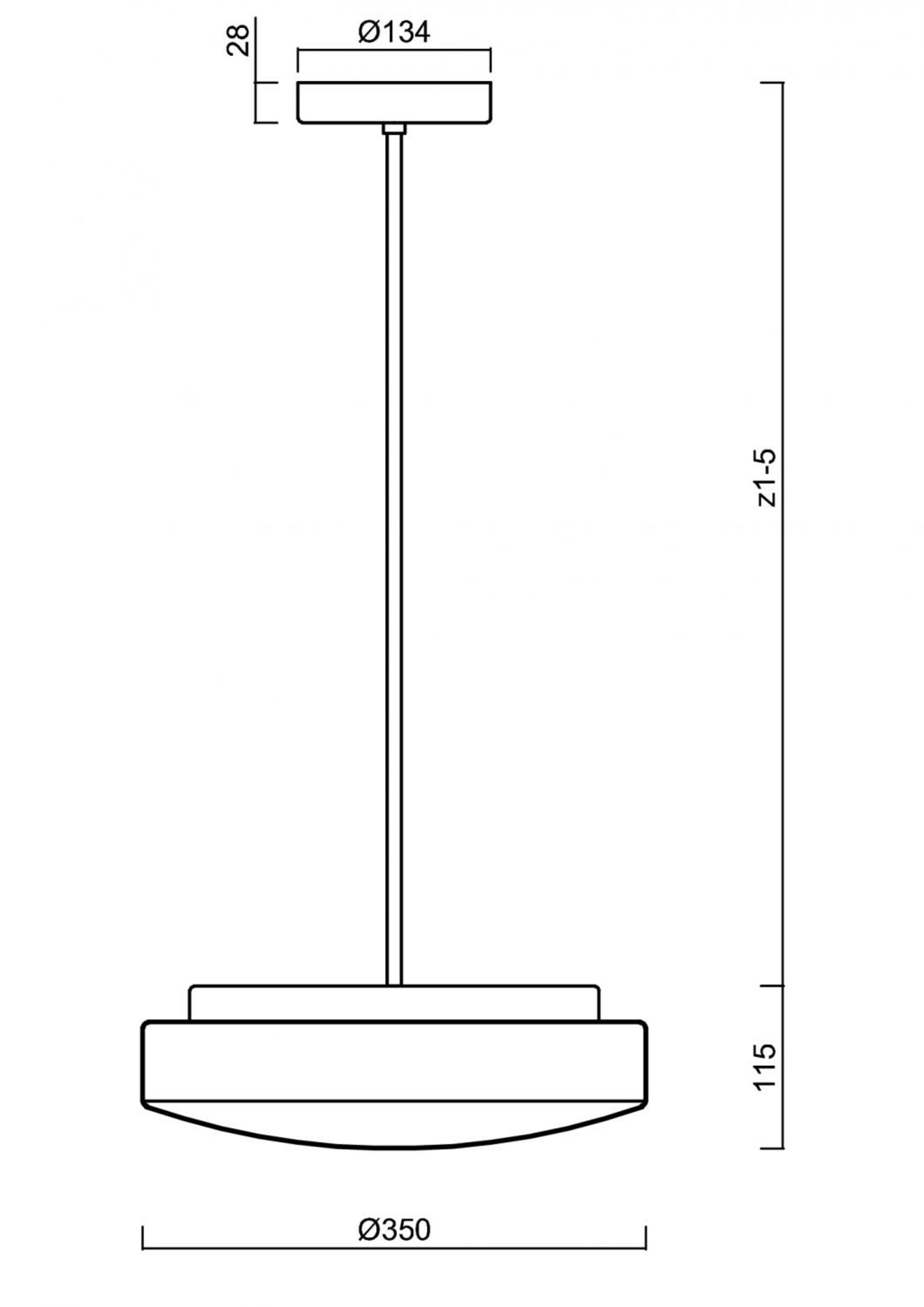 OSMONT 61565 EDNA P3 závěsné skleněné svítidlo bílá IP40 4000 K 19W LED