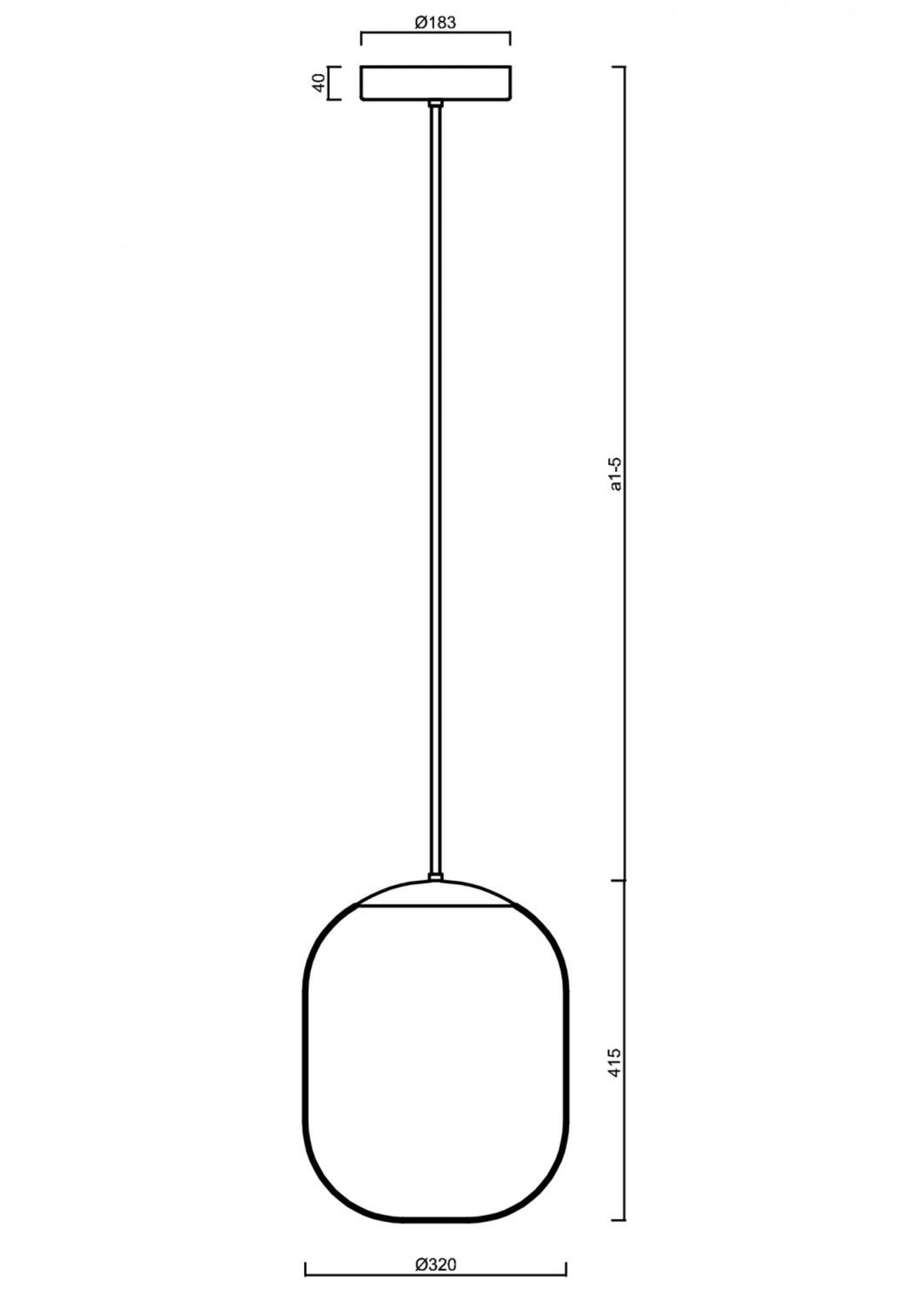 OSMONT 62242 TANIA P1 HP závěsné skleněné svítidlo bílá IP40 3000 K 52W LED