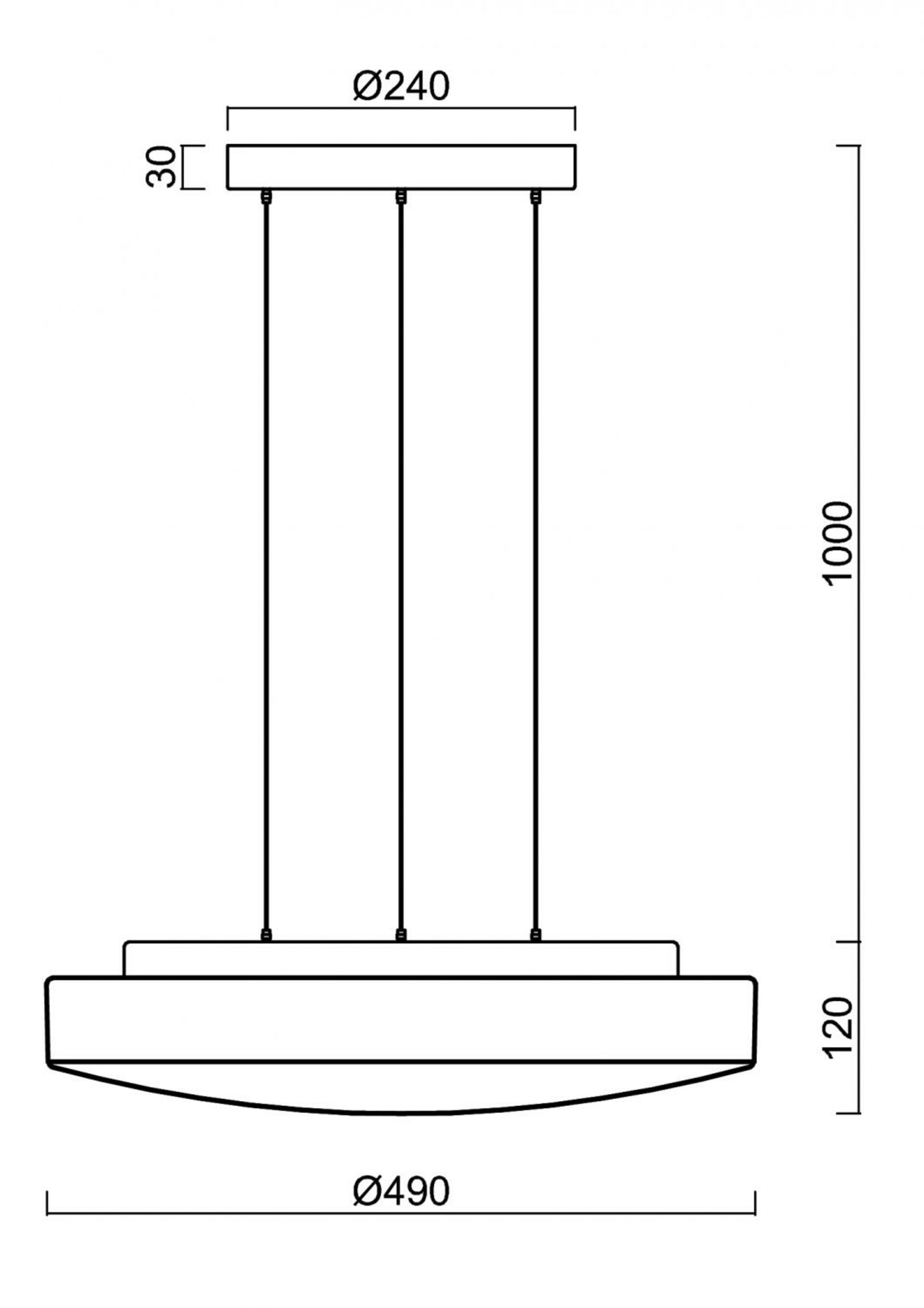 OSMONT 67951 EDNA LE5 závěsné skleněné svítidlo stříbrná / bílá IP40 4000 K 33W LED