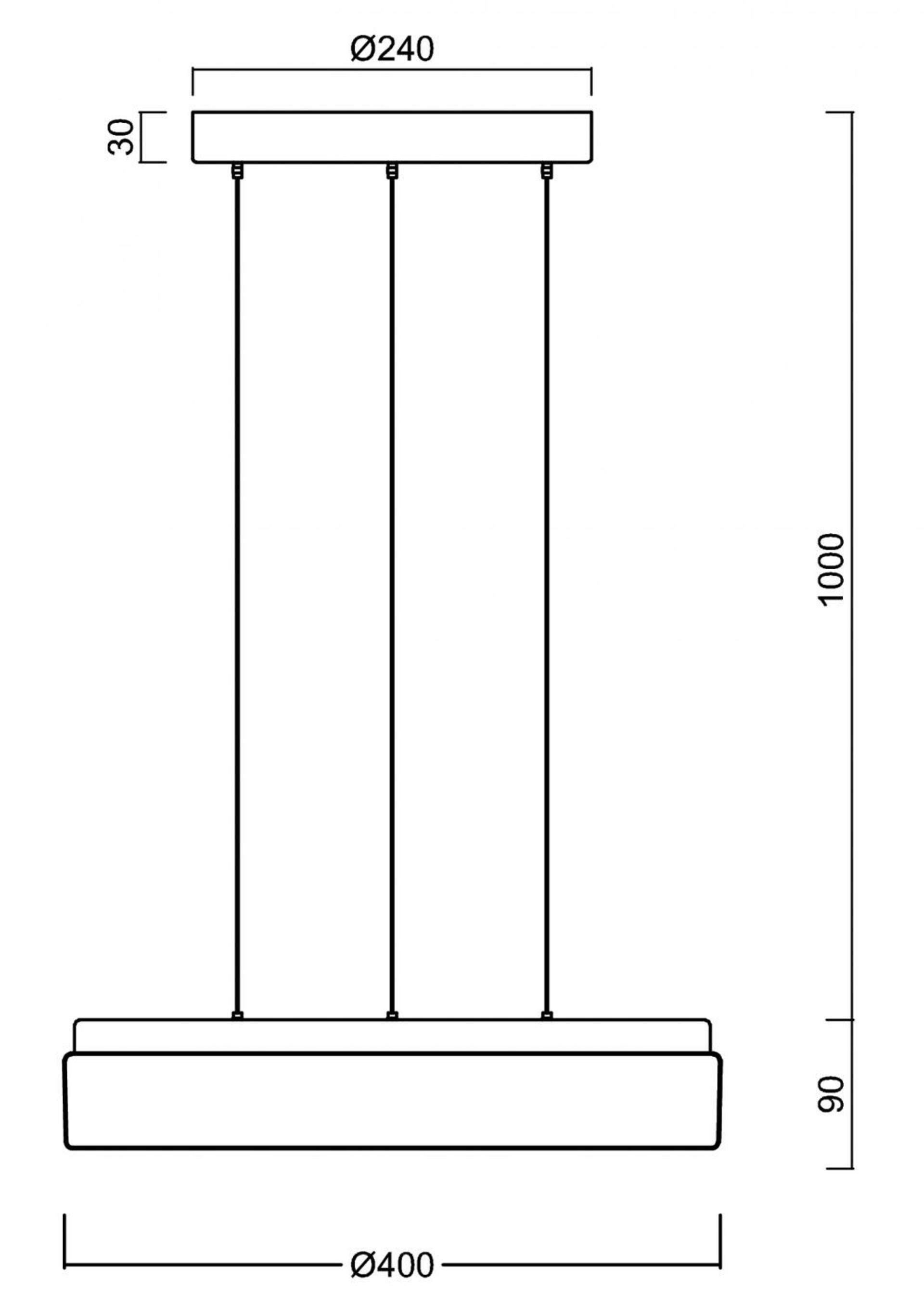 OSMONT 68516 DELIA LE2 závěsné plastové svítidlo bílá IP40 4000 K 27W LED