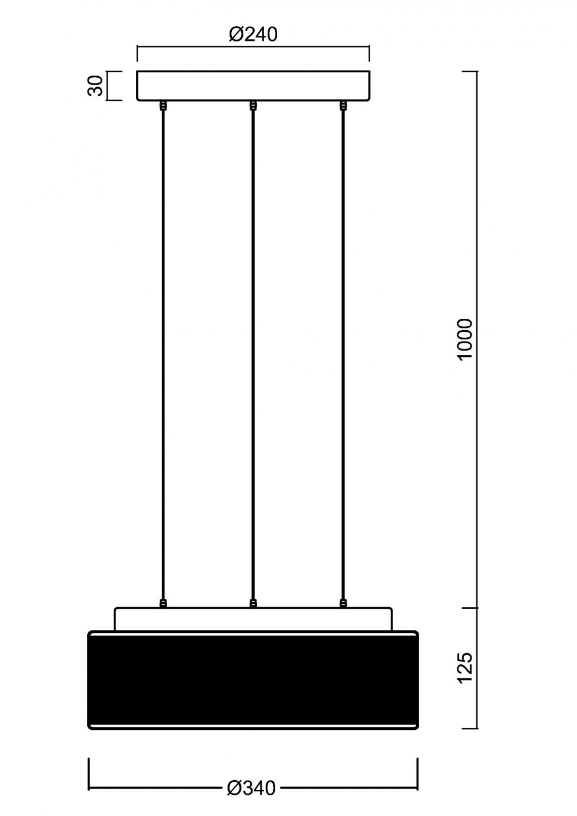 OSMONT 71351 ERIS LEC2 závěsné skleněné svítidlo bílá / bílo - černá IP40 3000/4000 K 14W LED