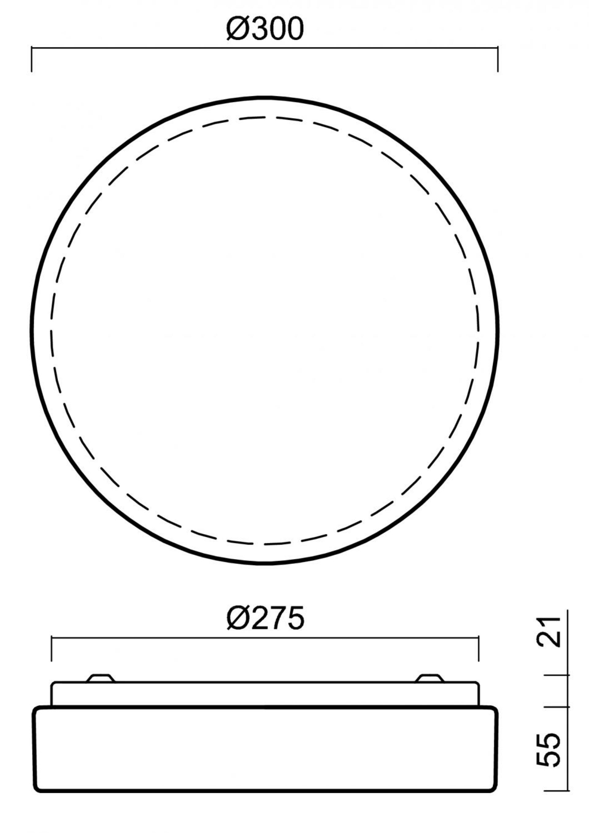 OSMONT 53822 DELIA 1 stropní/nástěnné plastové svítidlo IP54 4000 K 19W LED nouzové kombinované 3 h