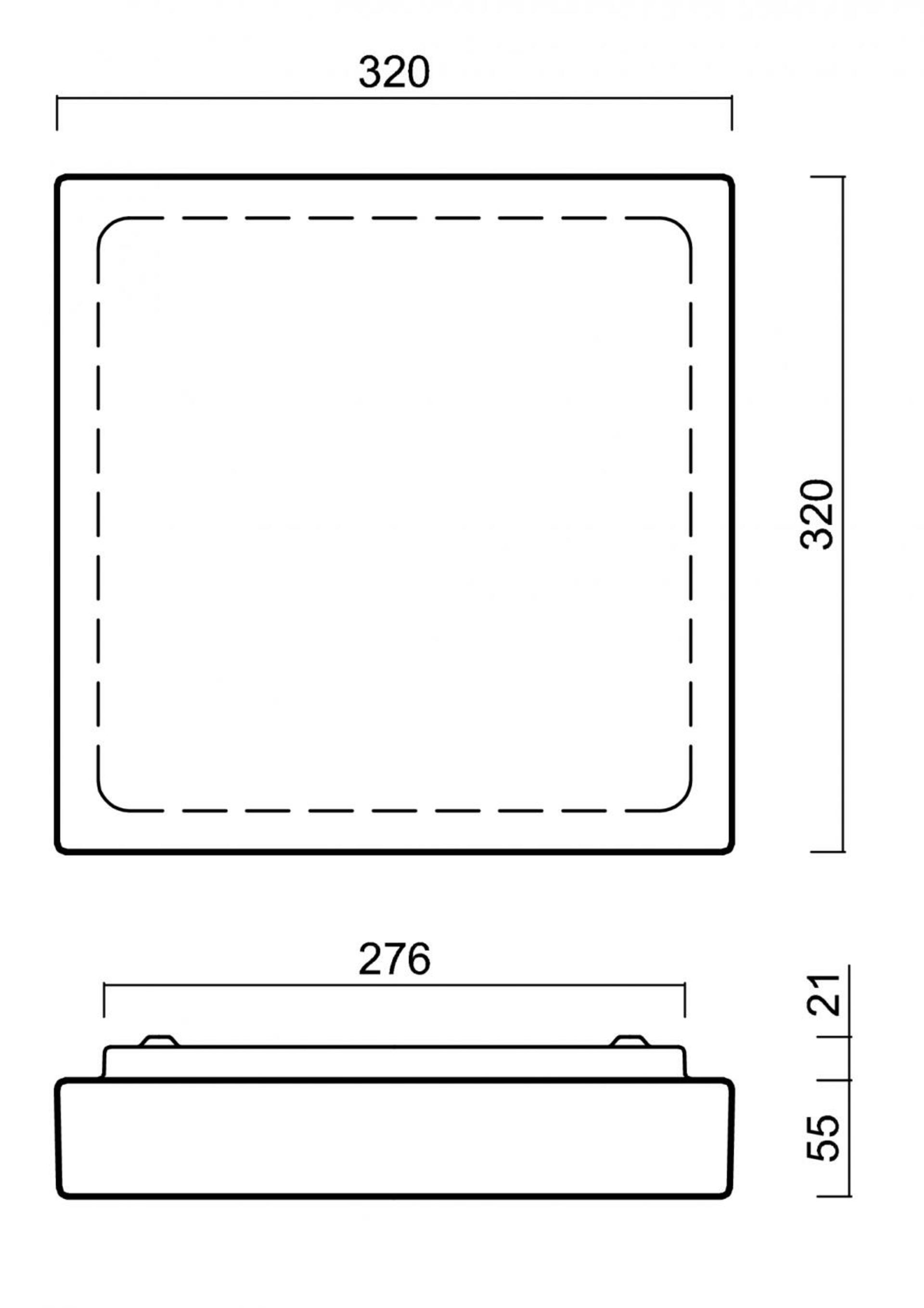 OSMONT 59109 LIBRA 1 stropní/nástěnné skleněné svítidlo bílá IP44 3000 K 23W LED