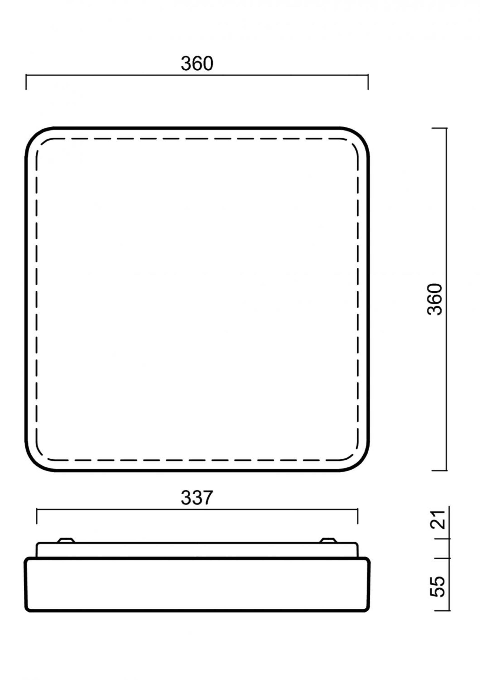 OSMONT 67764 TILIA 2A stropní/nástěnné plastové svítidlo IP54 4000 K 17W LED nouzové kombinované 3 h