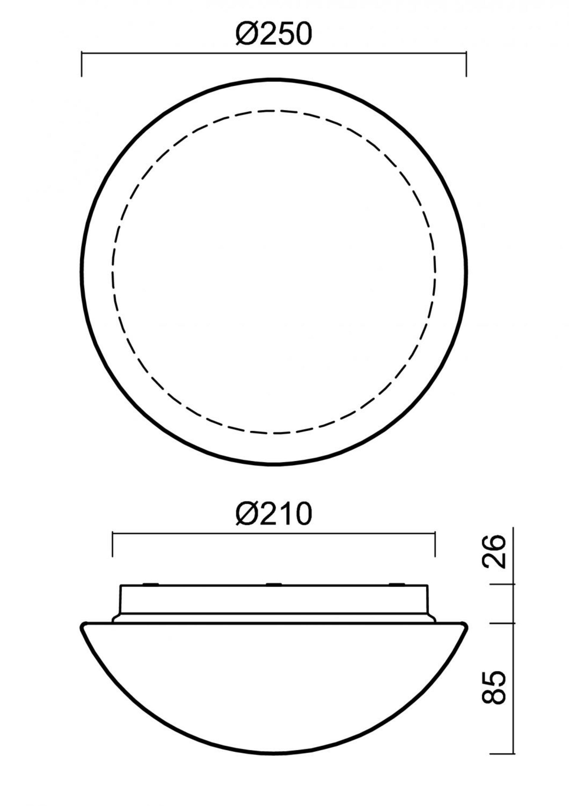 OSMONT 70858 AURA 7 IP stropní/nástěnné skleněné svítidlo bílá IP44 4000 K 10W LED