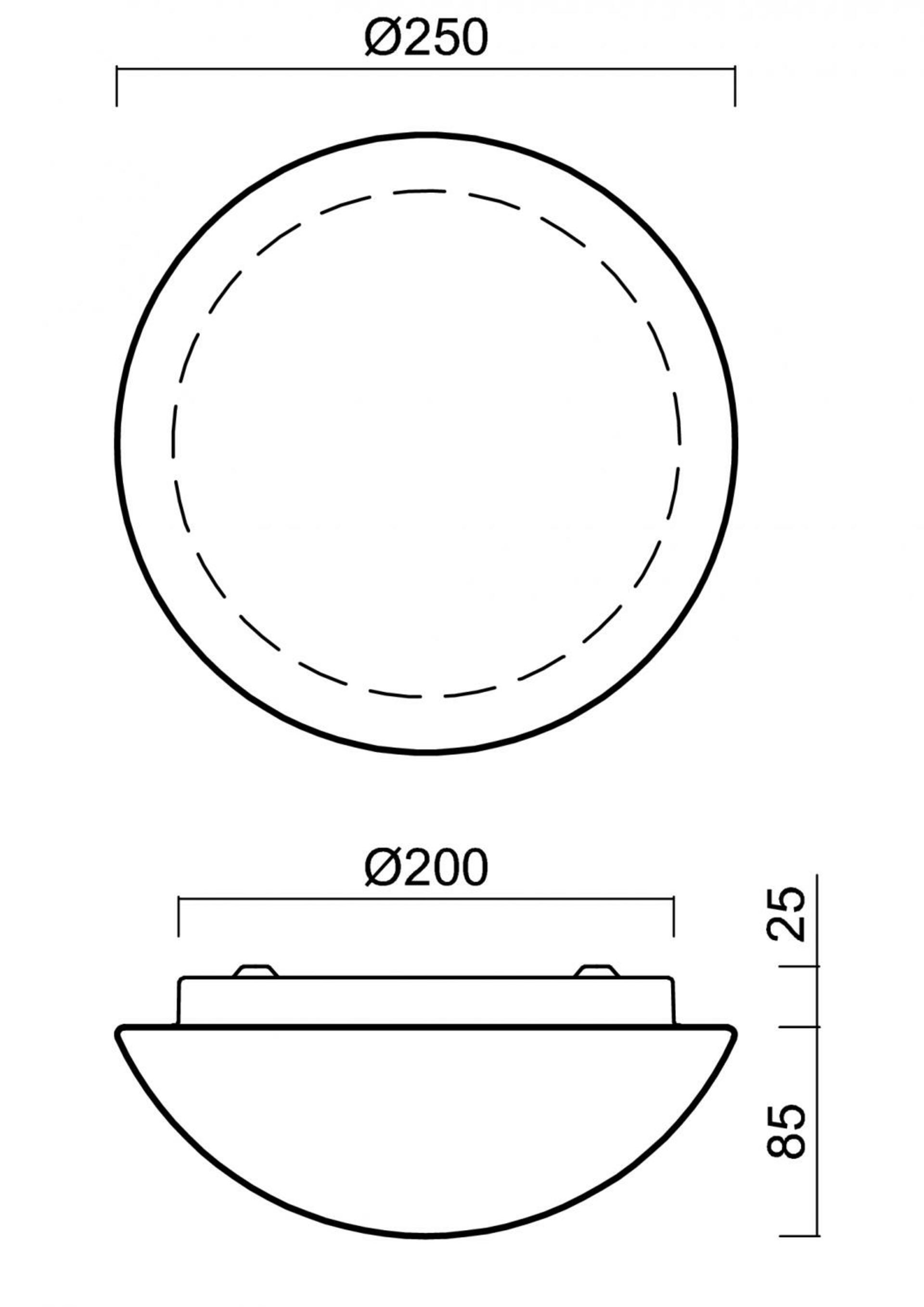 OSMONT 71130 AURA 7 stropní/nástěnné skleněné svítidlo bílá IP44 3000/4000 K 10W LED HF