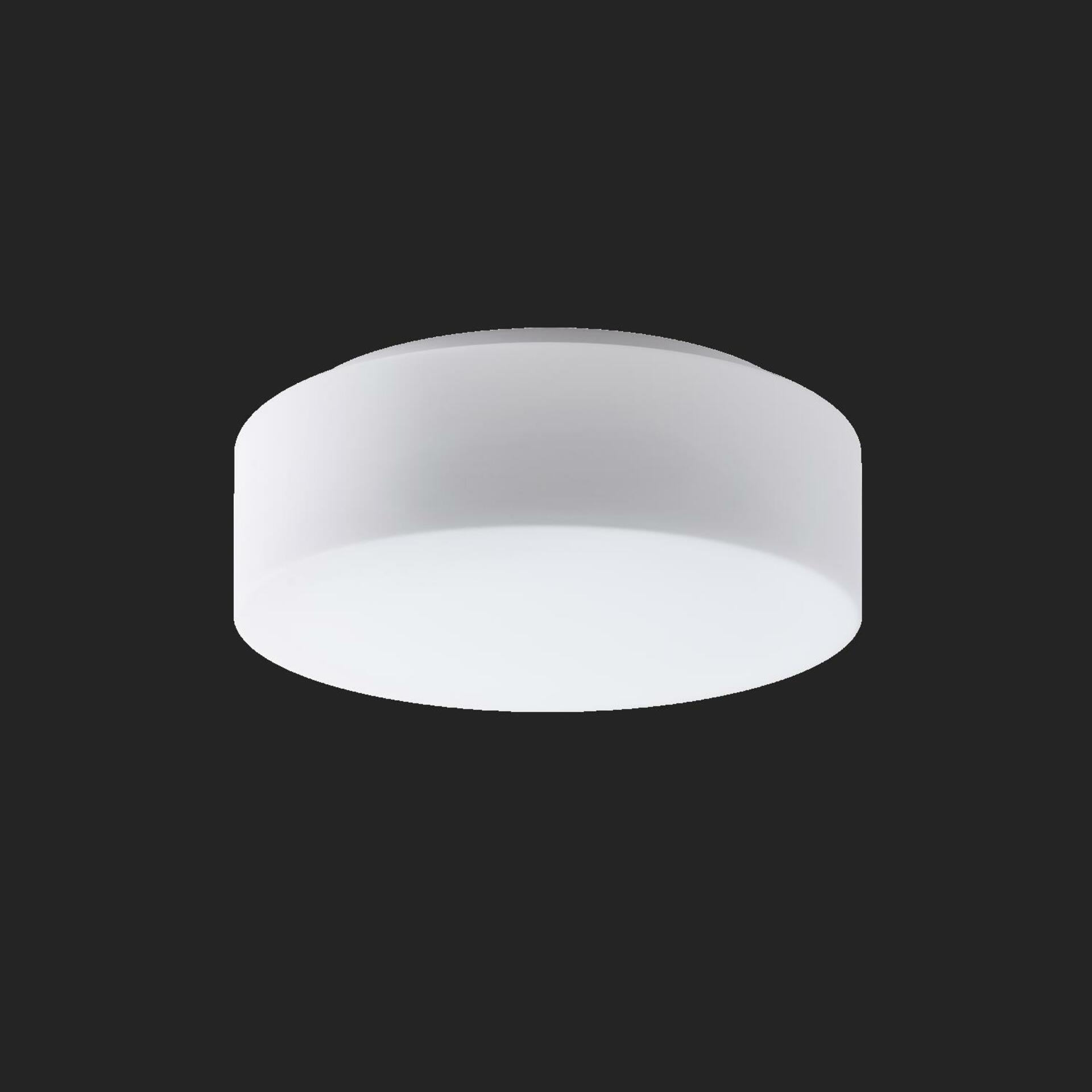 OSMONT 67505 ERIS 2 stropní/nástěnné skleněné svítidlo bílá IP43 4000 K 14W LED HF nouzové kombinované 3 h