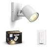 Hue White Ambiance Bodové svítidlo Philips Runner BT 8719514338203 LED GU10 1x5W 350lm 2200-6500K 230V, bílé s dálkovým ovladačem a Bluetooth