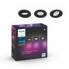 Hue Bluetooth LED White and Color Ambiance set 3ks Zapuštěných bodových svítidel Philips Centura 8719514342903 GU10 3x5,7W 3x350lm 2000-6500K RGB IP20 černé, stmívatelné