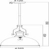 ACA Lighting Vintage závěsné svítidlo KS1300P311BK