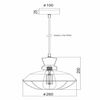 ACA Lighting Vintage závěsné svítidlo KS1463P1BK