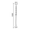 ACA Lighting závěsné svítidlo 1XE27 černý kov+SINGLE BRAIDED lano+řetěz H100CM 50BRCN