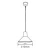 ACA Lighting závěsné svítidlo BELL D310 E27 MAX 36W IP45 modrá B027DL