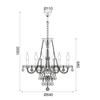 ACA Lighting Crystal závěsné svítidlo BLK80046PCG