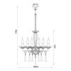 ACA Lighting Crystal závěsné svítidlo BLK80286PCC