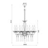 ACA Lighting Crystal závěsné svítidlo BLK80288PCC