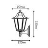 ACA Lighting Garden lantern venkovní nástěnné svítidlo HI6021R