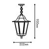 ACA Lighting Garden lantern venkovní závěsné svítidlo HI6025V