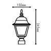 ACA Lighting Garden lantern venkovní sloupové svítidlo HI6044GB