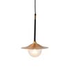 ACA Lighting závěsné svítidlo 1XG9 mosaz/černý kov + sklo D20XH116CM LAYLA HL4311P20BB