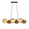 ACA Lighting závěsné svítidlo 6XG9 měď/černý kov + sklo 100X27XH118CM LAYLA HL4326P100BB