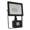 ACA Lighting černá SENSOR LED SMD reflektor IP66 20W 3000K 1600Lm 230V Ra80 Q2030S