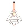 Závěsné svítidlo AZzardo Diamond 2 copper AZ2140 E27 1x60W IP20 24cm měděné