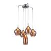 Závěsné svítidlo AZzardo Amber Milano 5 copper AZ3172 G9 5x40W IP20 50cm měděné