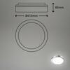 BRILONER LED stropní svítidlo do koupelny, pr. 41 cm, 28 W, 3600 lm, chrom IP44 BRI 3673-018