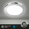 BRILONER LED stropní svítidlo do koupelny, pr. 41 cm, 28 W, 3600 lm, chrom IP44 BRI 3673-018