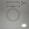 BRILONER LED stropní svítidlo do koupelny, pr. 30 cm, 18 W, 2000 lm, chrom BRI 3678-018