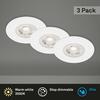 BRILONER LED vestavná svítidla, pr.9 cm, 3x LED, 4,9 W, 480 lm, bílé IP44 BRI 7036-036