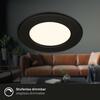 BRILONER LED vestavné svítidlo, 11,5 cm, 6W, 600lm, černá BRI 7049015