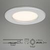 BRILONER LED vestavné svítidlo, pr. 11,5 cm, 6 W, matný chrom IP44 BRI 7053-014