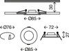 BRILONER LED vestavné svítidlo, pr. 8,5 cm, 5 W, matný nikl IP44 BRI 7113-412