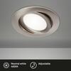 BRILONER LED vestavné svítidlo, pr. 10,6 cm, 7 W, matný nikl BRI 7114-412