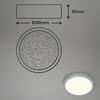 BRILONER CCT LED přisazené svítidlo pr. 38 cm, 22 W, 2900 lm, stříbrná BRILO 3704-014