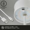 BRILONER LED nabíjecí stolní lampa 38 cm 2,6W 280lm bílé IP44 BRILO 7438-016