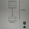 BRILONER LED bateriové stolní svítidlo, pr.12,5 cm, LED modul, 3W, 350 lm, černá IP44 BRILO 7443-015