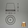 BRILONER LED nabíjecí stolní lampa, 11 cm, USB-C, 280lm, zlatá BRILO 7485017