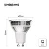 EMOS LED žárovka Classic MR16 stříbrná / GU10 / 3 W (32 W) / 345 lm / studená bílá ZQ8E19