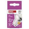 EMOS LED žárovka Classic MR16 stříbrná / GU10 / 3 W (32 W) / 345 lm / neutrální bílá ZQ8E18